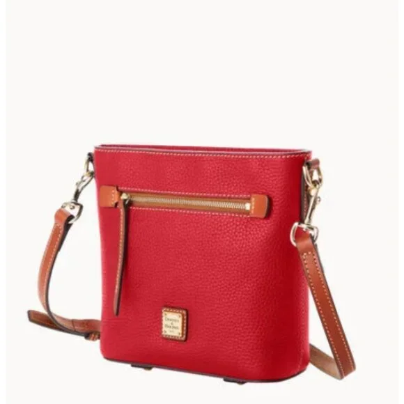 Dooney and Bourke Red Pebble Grain Small Zip Crossbody NWT - Picture 2 of 8